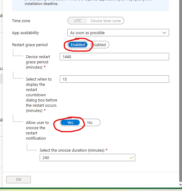 Intune grace period on Win32 app RestartApp